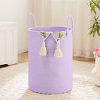 Laundry Basket,Woven Cotton Rope Laundry Hamper,60L for Decorative Storage of Dirty Clothes,Toys and Blankets in Bathroom,Baby Room and Living Room