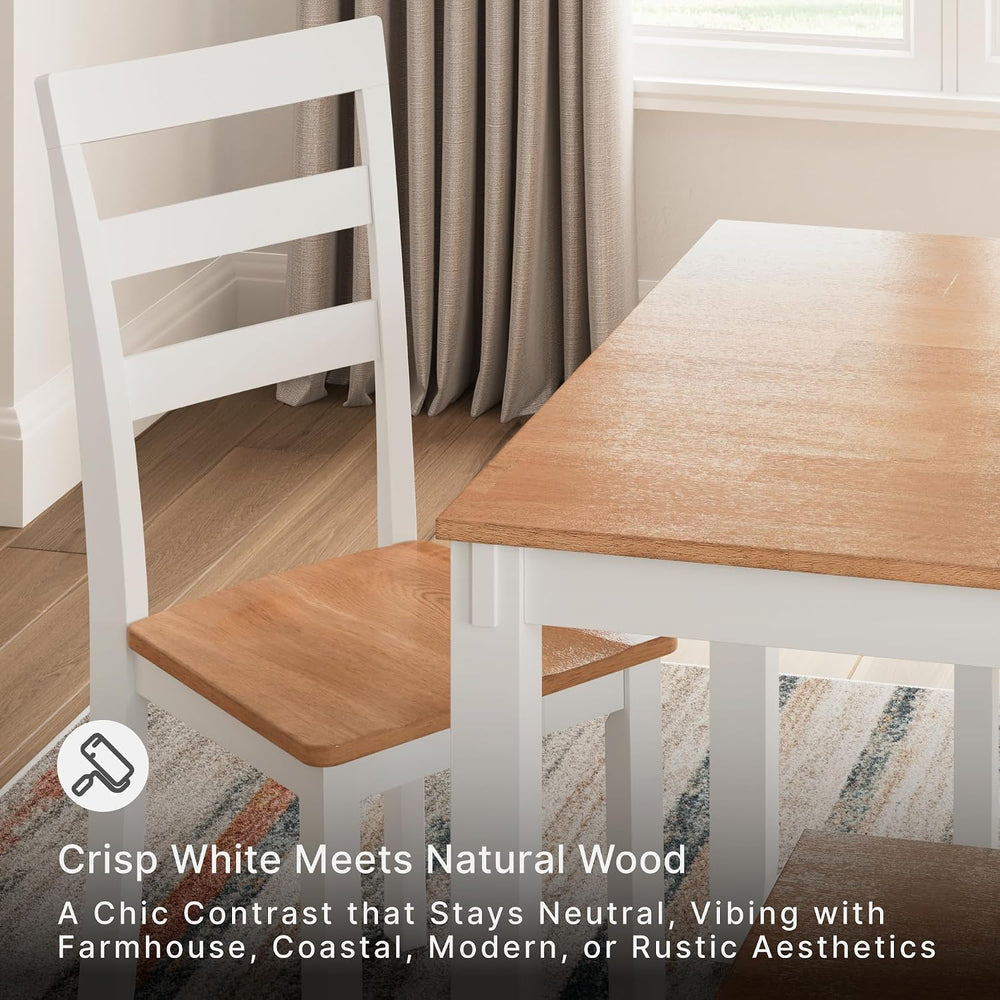 Signature Design by Ashley 6-Piece Dining Table Set with Bench and Chairs | S...