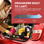 TRUNKCRATEPRO Car Organizers and Storage Premium Adjustable Multi Compartments Car Storage Organizer | Portable and Foldable SUV Trunk Organizer for Car (Standard Size, 20.86"L x 13.4"W x 10"H )-Black