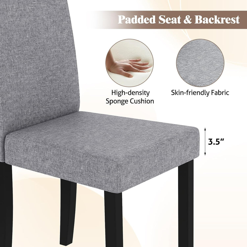 GOFLAME Upholstered Dining Chairs Set of 4, Fabric Kitchen Chairs with Padded...