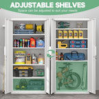 Lockable Storage Cabinets, 72" H Heavy Duty Cabinet for Home Office, Large Storage Cabinet with Doors, Metal File Cabinets with Adjustable Shelves, Office Organizer