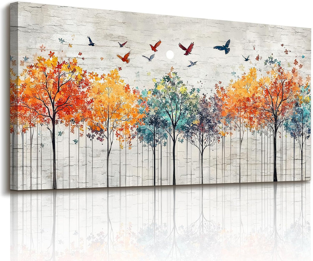 SERIMINO Forest Tree of Life Wall Art, Colorful Woodland Art Prints 20"x...