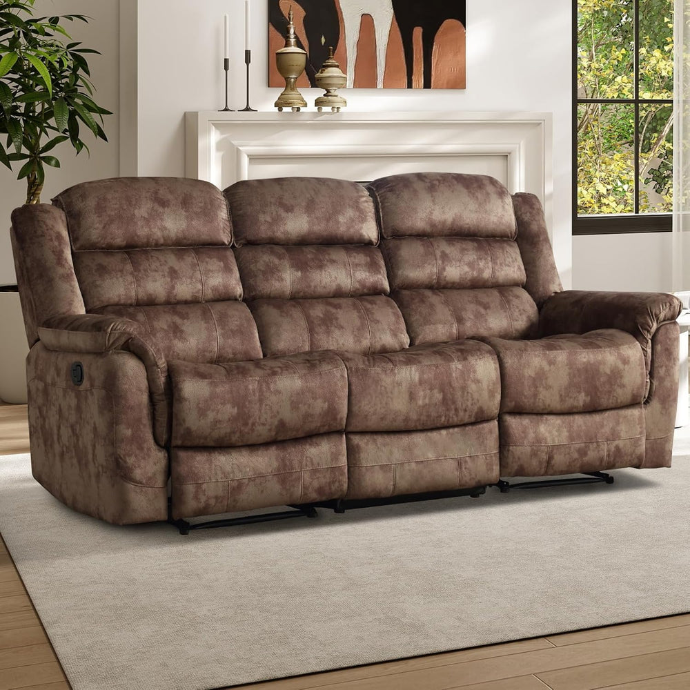 EBELLO Reclining Sofa for Living Room, Extra Wide Modern Overstuffed 3 Seat R...