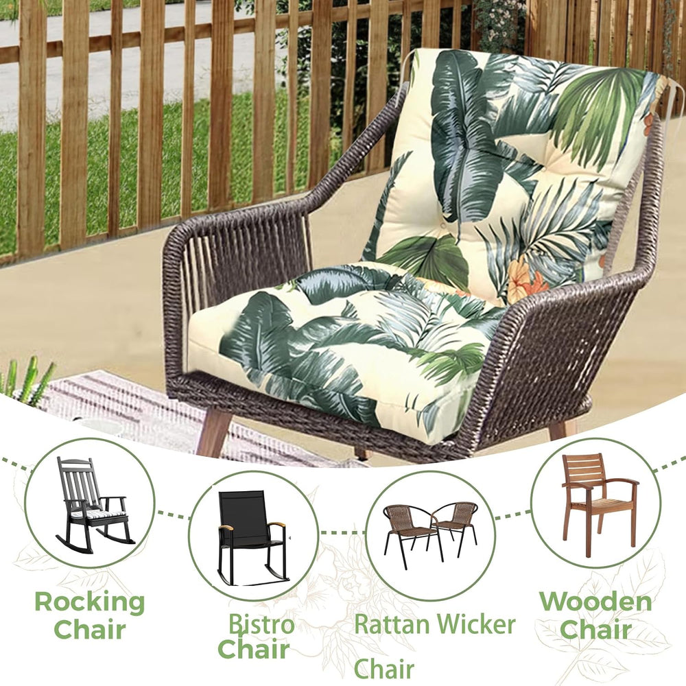 Outdoor Patio Chair Cushions Set of 2 for Outdoor Furniture Navy Blue Thick T...