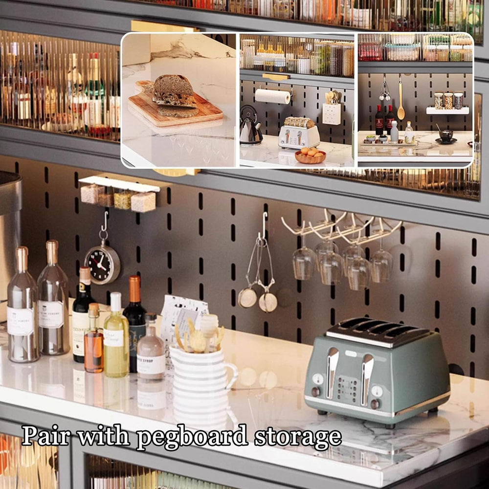 JKGHK Kitchen Pantry Storage Cabinet, Kitchens Baker's Rack with Acrylic ...