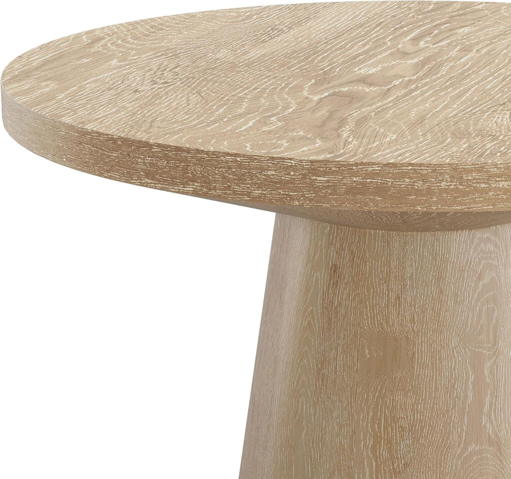 Furniture of America Crambel Modern Solid Rubberwood 20-inch Round End Table ...
