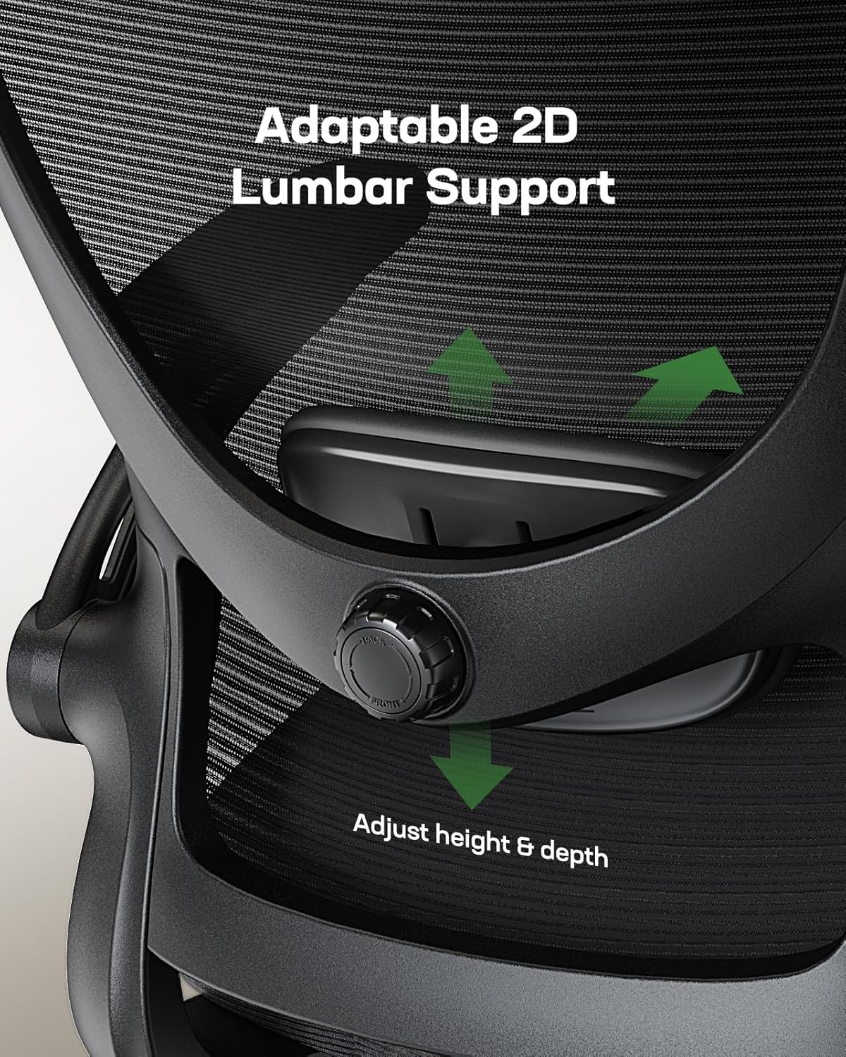 Marsail Ergonomic Office Chair Desk Chair with 3D PU Armrests and Adjustable Lumbar Support Breathable Mesh Chair Executive Rolling Swivel Comfy Task Chair for Home Office Gaming Black