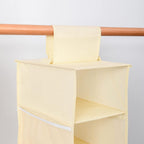 Berdeng Hanging Shoe Organizer for Closet with Side Mesh Pockets，Hat Racks for Baseball Caps，Shoe and Hat Holder & Storage，8-Shelf，Beige，1 Pack