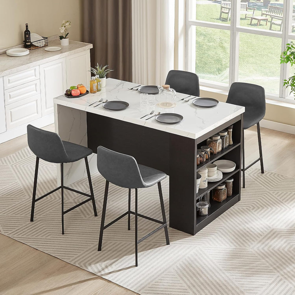 ONBRILL 61 x 31 Inch Whole Board of Tabletop Kitchen Island Table with Storag...