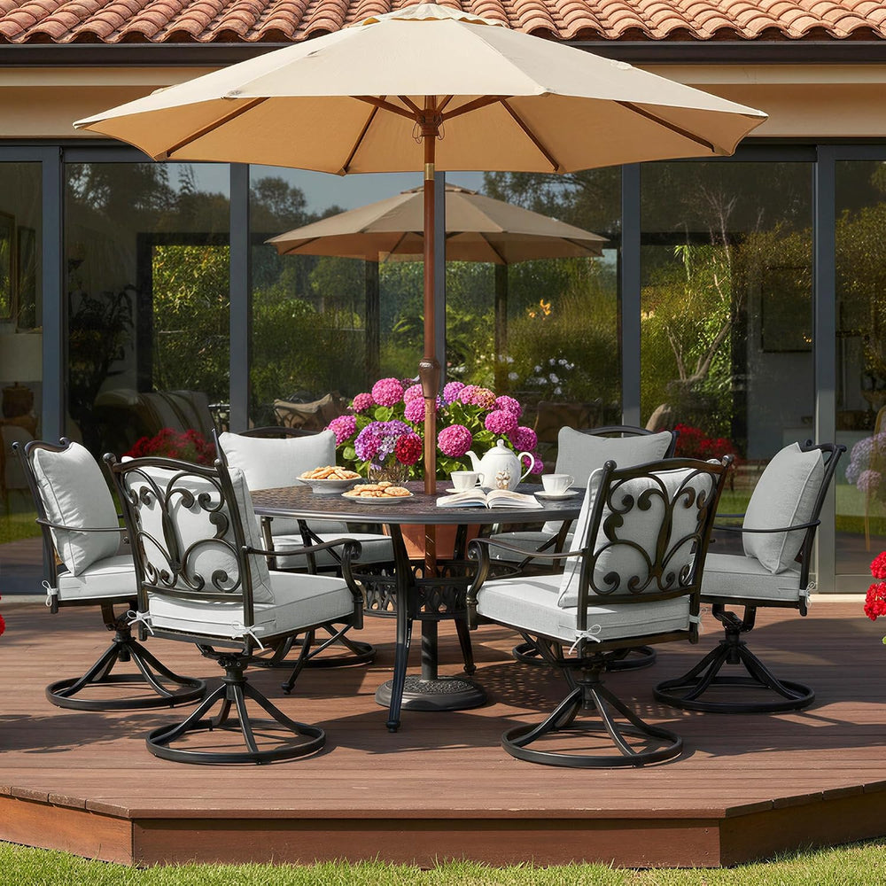 Summsun Patio Cushions for Outdoor Furniture, Faux Linen Water Resistant Back...