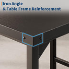 IDEALHOUSE Dining Table Set for 4 w/Footrest & Corner Protector, 5-Piece Kitchen Table Set with Counter Height Table & 4 Upholstered Bar Stools, for Kitchen Room, Apartment, Pub, Retro Black