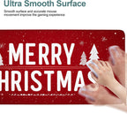 Merry Christmas Gaming Mouse Pad 35.4"x15.7"Desk Mat Anti-Slip Rubber Base & Durable Stitched Edges for Gamers Smooth Mouse Writing Surface for Desk Office/Home
