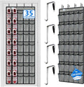 over the door shoe organizer,2025 upgraded,over door shoe organizer,35 Huge clear pockets,over door shoe organizer,Store size 13 shoes,hooks Suitable for various doors,Grey