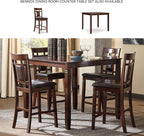 Signature Design by Ashley Bennox Dining Room Table and Chairs with Bench (Set of 6), Brown