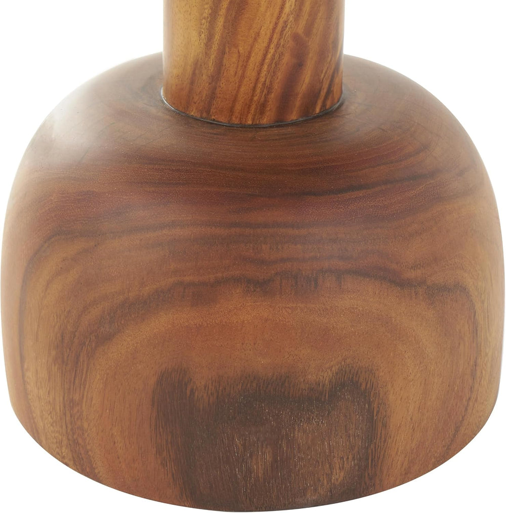 Deco 79 Wood Handmade Side End Accent Table End Table with Rounded Block Base...