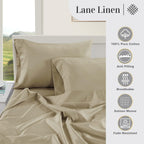 LANE LINEN Pillows Queen Size Set of 2 Soft 100% Egyptian Cotton Cool & Smooth 1000 Thread Count Pillow Cases - Linen