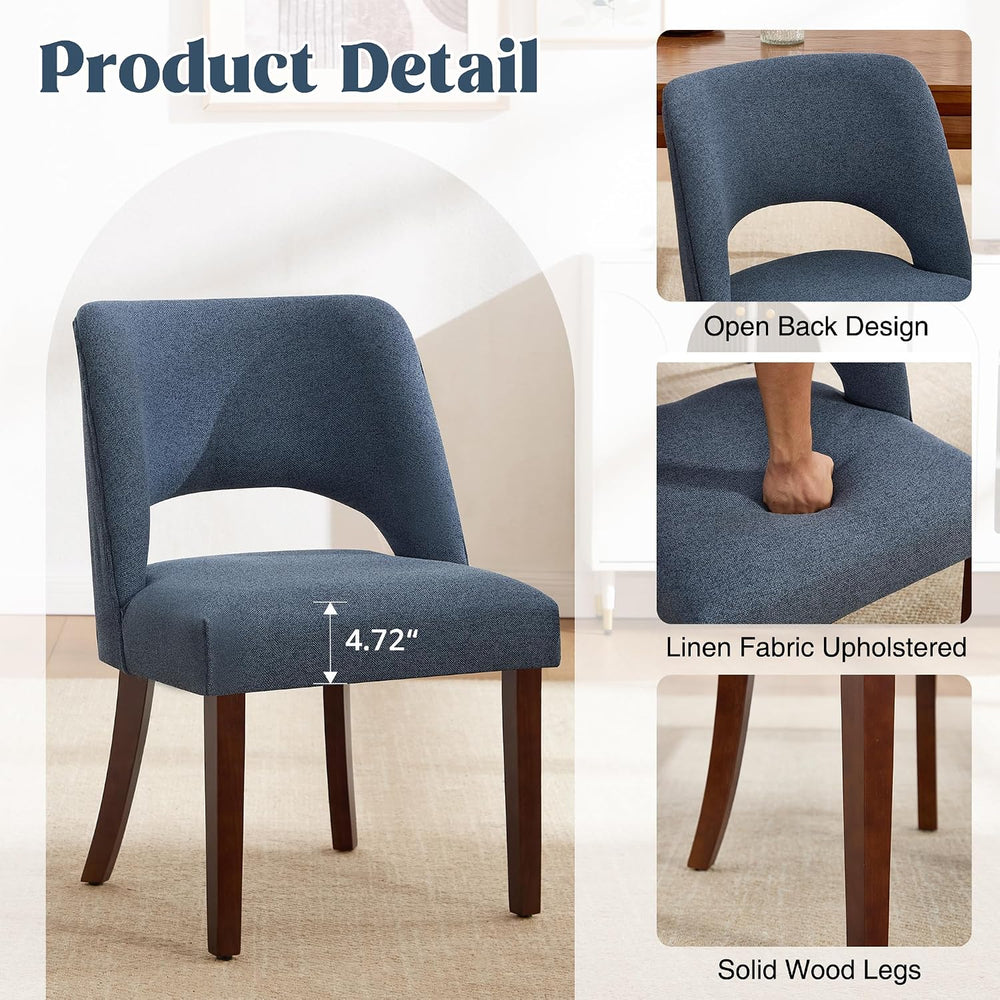 Dining Chairs Set of 6,Modern Dining Room Chairs with Thick Cushions,Upholste...