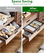 DIMJ Drawer Organizer Clothes Storage - 16 Pack Baby Dresser Organizer for Nursery, Foldable Drawer Dividers for Bedroom Closet Organization, Fabric Storage Bins for Socks, Underwears, Bras