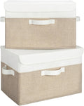 GRANNY SAYS Storage Bins with Lids, Decorative Storage Boxes, Clothes Stoarge Bins, Shelf Baskets, Closet Storage Bins for Clothing, Collapsible Storage and Organization, 2-Pack