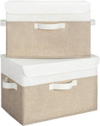 GRANNY SAYS Storage Bins with Lids, Decorative Storage Boxes, Clothes Stoarge Bins, Shelf Baskets, Closet Storage Bins for Clothing, Collapsible Storage and Organization, 2-Pack