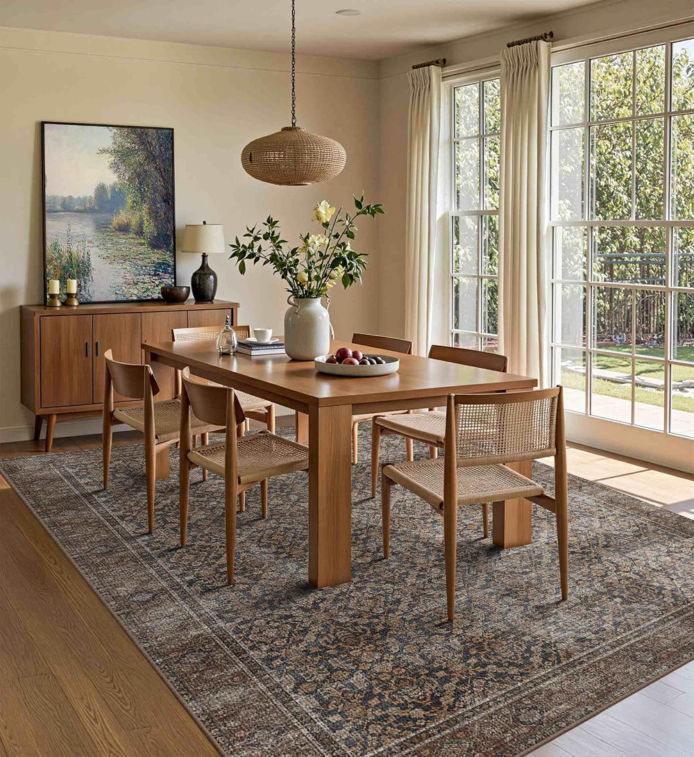 5x7 Area Rugs for Living Room Bedroom Vintage Washable Rug