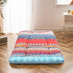 MAXYOYO Japanese Floor Mattress Futon Mattress, 4" Thicken Tatami Mat Sleeping Pad Foldable Roll Up Mat Boys Girls Dormitory Pad Kids Floor Lounger Pillow Bed, Charcoal Grey, Queen Size
