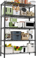 Storage Shelves Heavy Duty, 36" L x 14" W x 72" H Garage Wire Shelving Unit Loads 1750LBS, 5-Tier Adjustable Metal Industrial Utility Shelf Rack for Kitchen, Laundry Room, Pantry, Warehouse, Basement