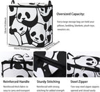 Large Comforter Storage Bag with Zipper,Closet Organizer for Clothes/Blankets/Quilts/Pillows,Fabric Storage Bags with Portable Handles 95L(2-Pack)