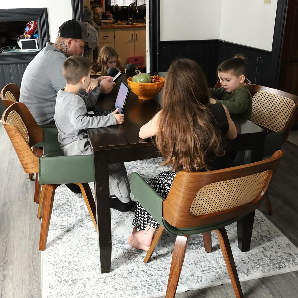Swivel Dining Chairs - Mid Century Modern Dining Chairs with Curved Arms | Er...
