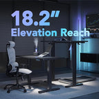 HUANUO 55 inch Electric Standing Desk with Smart APP, Alexa & Google Voice Control, Wi-Fi, Adjustable Height, 6 Memory Settings, Sedentary Reminder, Posture & Neck Care, Sit-Stand Desk, Black