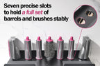 Wall Mount Holder for Dyson Styler Supersonic Hair Dryer, Nail-Free or Perforat Install, Organizer for Storage Attachments, Rack with Hooks for Accessories Nozzles Barrels Brushes