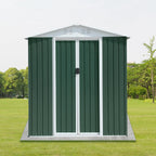Ball & Cast 6x4FT Outdoor Storage Shed with Punched Vents,Heavy Duty Metal Sheds with Lockable Doors,Waterproof Tool Sheds for Garden,Backyard,Lawn,Easy to Assemble,Green