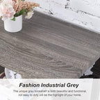 HOMBAZAAR 3 Tier Bookshelf,Grey Industrial Book Shelf,Engineered Wood and Metal Deep Bookshelves,Low Shelf Bookcase for Living Room,Office,Bedroom and Kitchen
