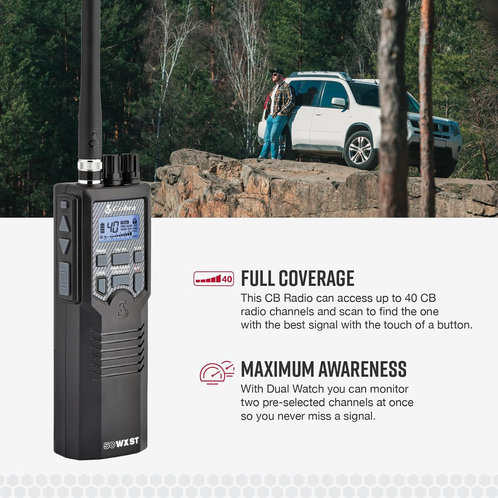 Cobra HH50WXST Handheld CB Radio - Emergency Radio with Access to Full 40 Cha...