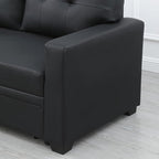 Devion Furniture Maison 4-in-1 Convertible L Shaped Couch with Pull Out Bed and Storage, Sectional Sleeper Sofa with Reversible Chaise for Living Room, Apartment, Bedroom, Office