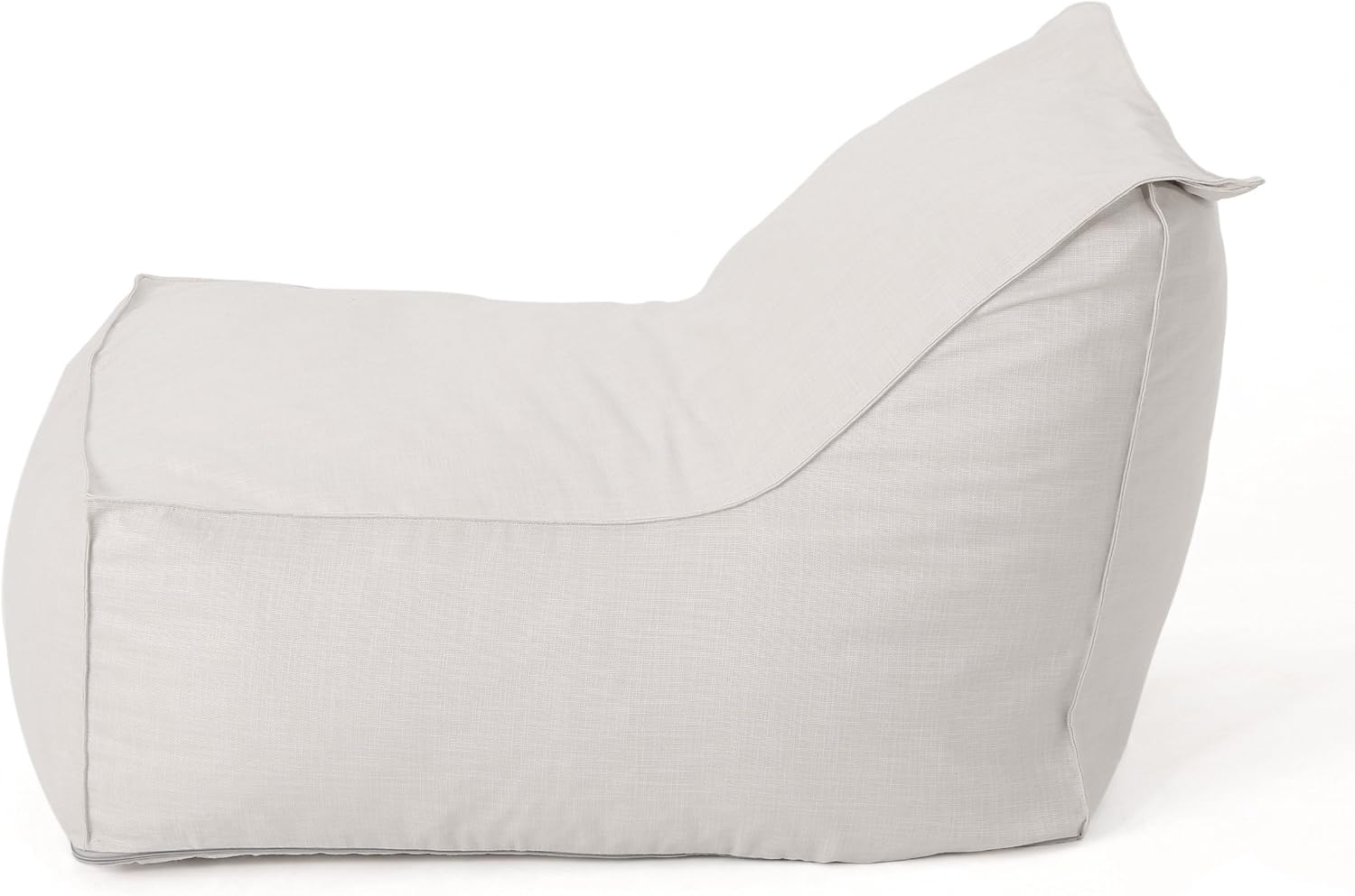 Great Deal Furniture GDFStudio Tulum Outdoor Khaki Water Resistant Fabric Bean Bag Lounger