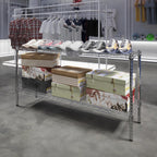 14" Deep x 54" Wide x 27" Height Wire Shelving Kit | 2-Tier | NSF Commercial Storage Rack Unit