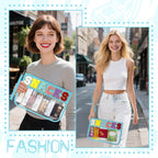 Snack Bag for Travel & Makeup - Clear Chenille Letter Zipper Pouch, Waterproof Cosmetic Tote Bag for Women & Girls (Blue)