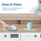 Washer Dryer Countertop with Shelf 27.5" W x 54" L x 12" H Laundry Room Countertop for Washer and Dryer with Edge Rails, Oak