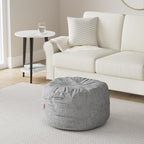CordaRoy's Chenille Bean Bag Pouf Footstool, Charcoal
