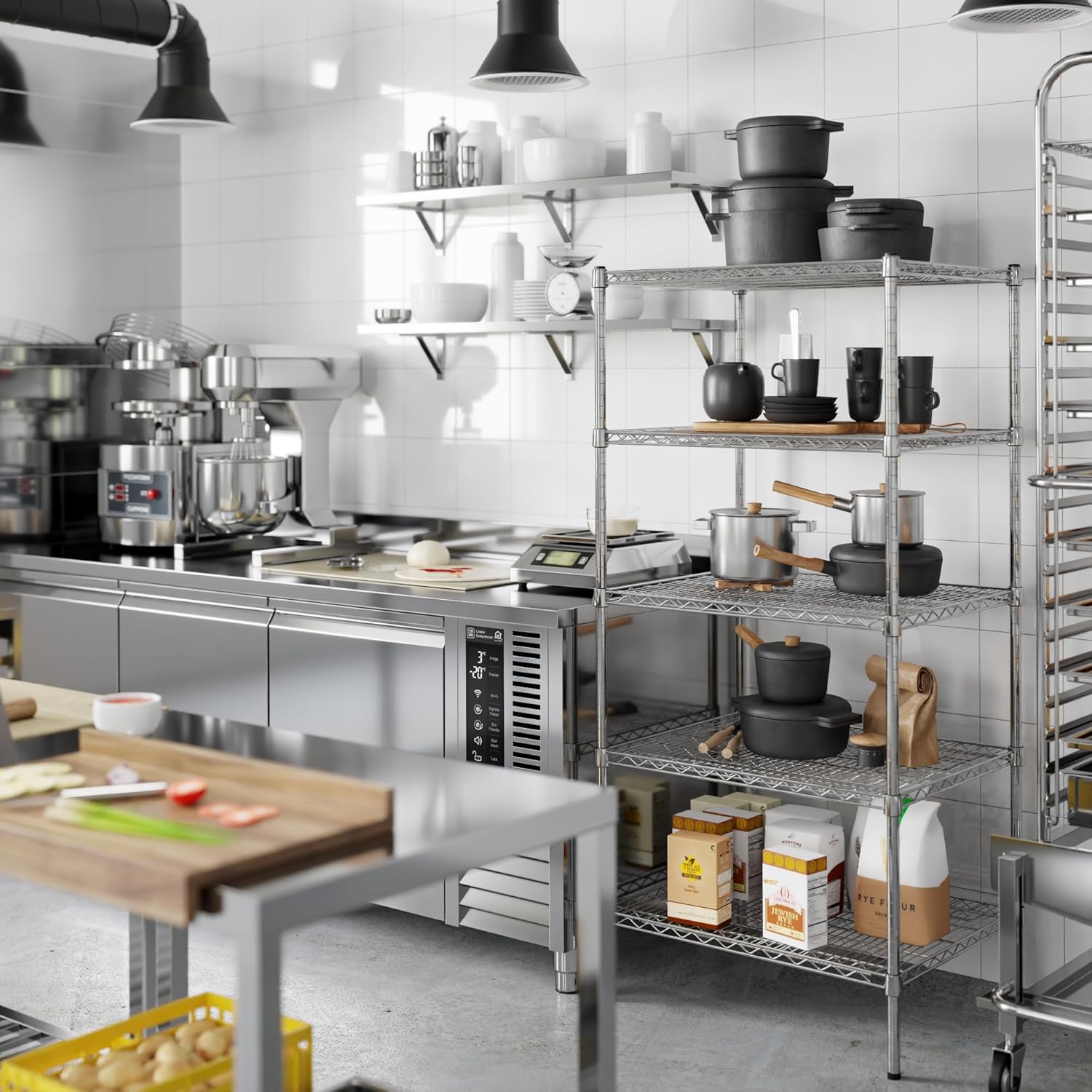 24" Deep x 30" Wide x 64" Height Wire Shelving Kit | 5-Tier | NSF Commercial Storage Rack Unit