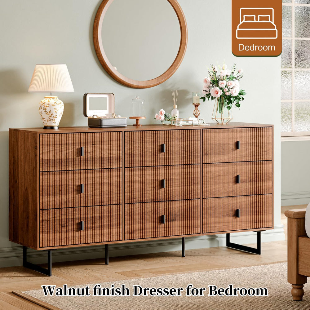 Chrangmay Modern Chest of Drawers with 9 Drawers,Deep Drawers,Clothes Organiz...