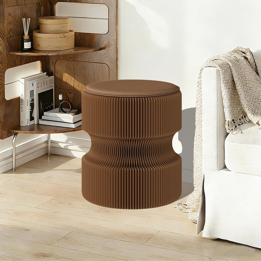 14" Space-Saving Folding Stool - 660lb Load Capacity Honeycomb Paper Ott...