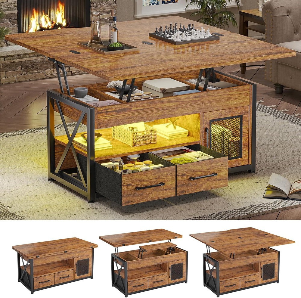 Itaar 40" Lift Top Coffee Table with Storage for Living Room, 4 in 1 Table