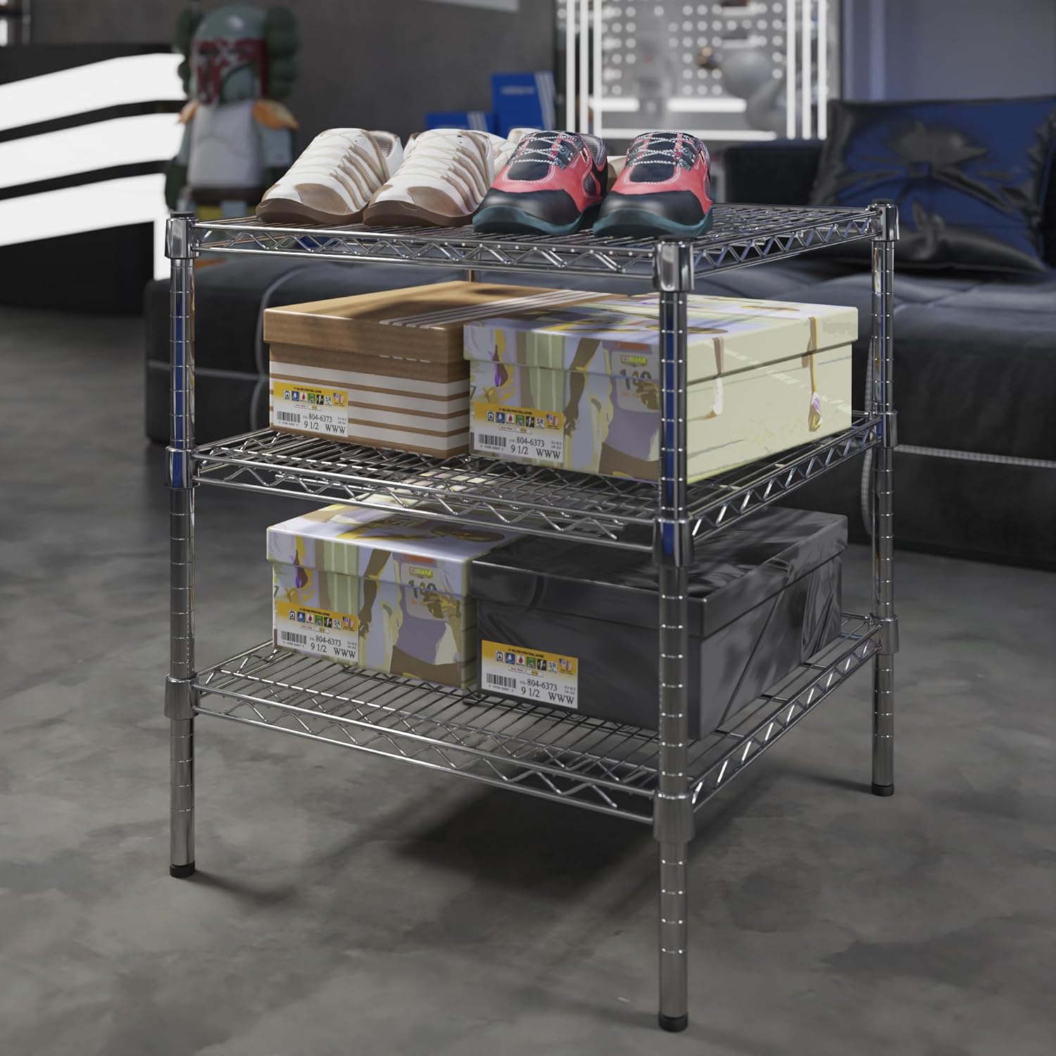 24" Deep x 24" Wide x 27" Height Wire Shelving Kit | 3-Tier | NSF Commercial Storage Rack Unit