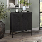 Henn&Hart Brighton Accent Cabinet, 28" Wide(15" D x 28" W x 32" H), Black
