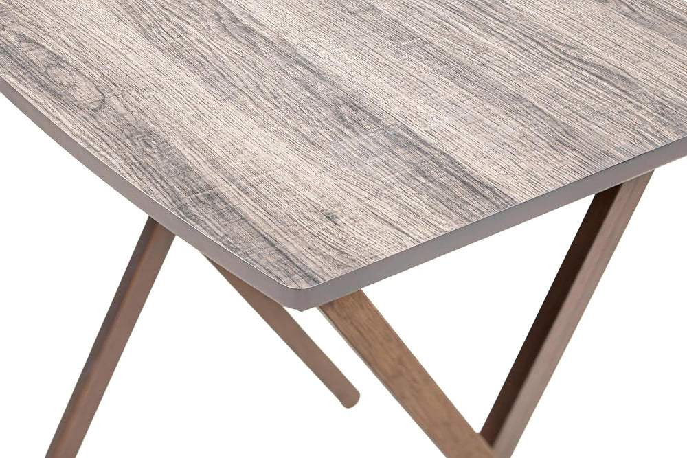 Modern XL Folding Tray Table, Rustic Gray for Indoor Use - 23.5 x 18 x 26 Inches