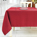 IVAPUPU Textured Linen Table Cloth for Rectangle Table - Waterproof Fabric Tablecloth Rectangular Wrinkle Free Wipeable Dining Cover for Wedding/Birthday/Party/Valentine Decor, 52x 70 Inch