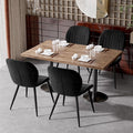 Dining Chairs Set of 4 Modern Velvet Dining Room Chairs Upholstered Dining Chairs with Thick Cushions Metal Legs Armless Back Chair for Kitchen and Living Room Black