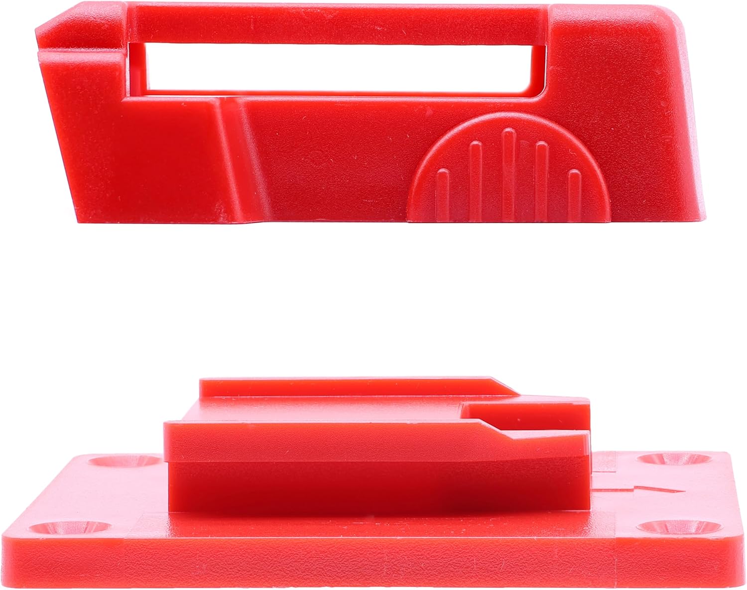 20 Pack Battery Holders Tool Holders for Milwaukee M18 18V Drill,10pcs Tool Hangers and 10pcs Battery Organizer Wall Mount(Red,70pcs Screws)